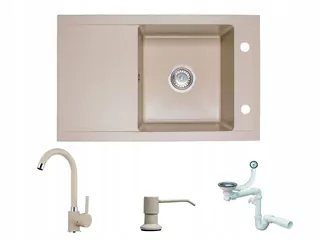 Žula drevík + kuchynská baterija + dávkovač tekutosti