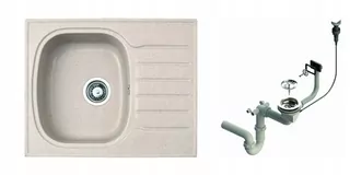 Kuchynský drez - GRANIOTOVÉ DOPLNKY FARBY 61X50 SIPHON AUTOMAT