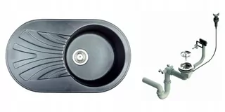Kuchynský drez - GRANITE SIRBY FARBY 76X45 SIPHON AUTOMAT
