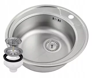 Kuchynský drez - Oceľový drez 1Komóra ROUND DRAINER D48