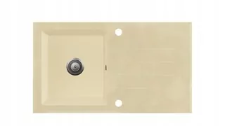 Kuchynský drez - Sklenený drez - 850 × 490 piesok RAL1015
