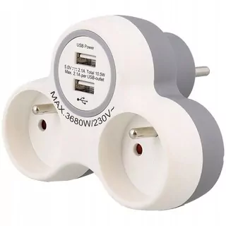 Zlodej listov rozbočník podlahový + 2 usb