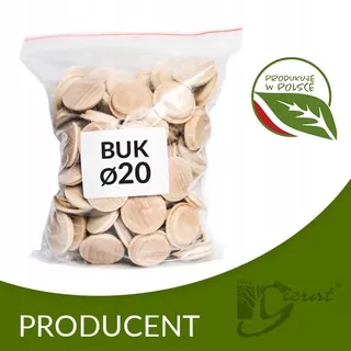 Montážne zátky buk fi 20 - 100 ks