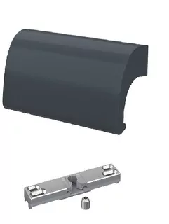 Západka balkónových dverí + kľučka De Luxe RAL 7016 + skrutky