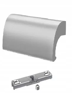 Západka balkónových dverí + kľučka De Luxe F1 Mat Anoda + skrutky