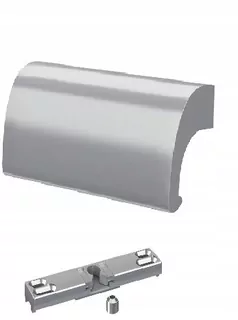 Západka balkónových dverí + kľučka De Luxe F1 Lesk Anóda + skrutky