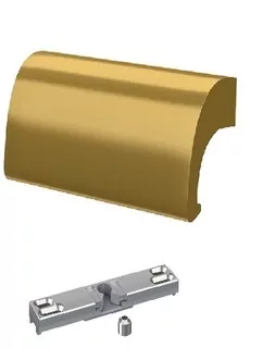Západka balkónových dverí + kľučka De Luxe F3 Zlatá anóda + skrutky