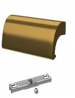 Západka balkónových dverí + kľučka De Luxe F4 Zlatá anóda + skrutky