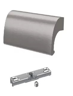 Západka balkónových dverí + kľučka De Luxe INOX Anoda + skrutky