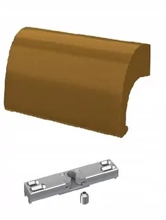 Západka balkónových dverí + kľučka De Luxe Zlatá + skrutky