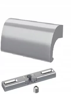 Západka balkónových dverí stĺpik pohyblivý + kľučka De Luxe F1 Matný lesk + skrutky