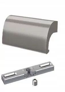 Západka balkónových dverí stĺpik pohyblivý + kľučka De Luxe F9 Titan + skrutky