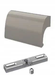 Západka balkónových dverí stĺpik pohyblivý + kľučka De Luxe Satin + skrutky