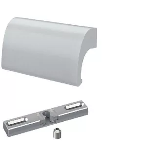 Západka balkónových dverí stĺpik pohyblivý + kľučka De Luxe strieborná + skrutky