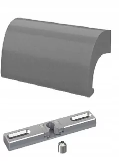 Západka balkónových dverí stĺpik pohyblivý + kľučka De Luxe Titan + skrutky