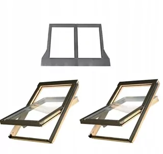 Strešné okno - Sada 2 okien Optilight B 78x98 + Kombi golierom