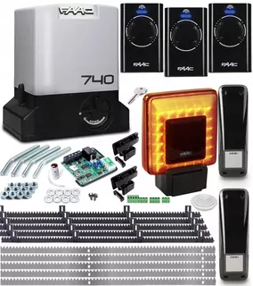 Sada pre posuvné branky faac delta 2 - 740, 3x pilot, led lampa