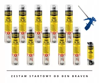 Montážna pena PUR - Sada zelených montážnou penou z Den Braven
