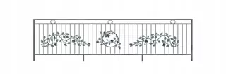 Sada prvkov R1 kované Rosette Rose 300-400cm