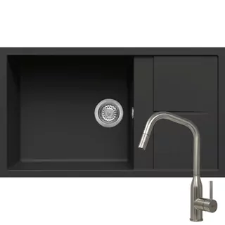 Podomítkový drez Elleci UNICO 410 G40 Black