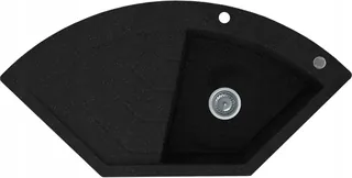 Umývadlo Kernau KGS B 90 1B1D Black Metallic rohové
