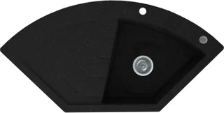 Umývadlo Kernau KGS B 90 1B1D Black Metallic rohové