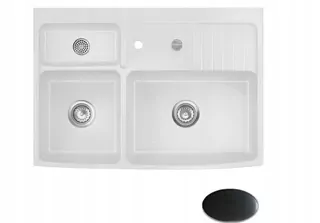 Nastaviteľný drez Systemceram Centra 90 Keramika Satin + odtokový kryt