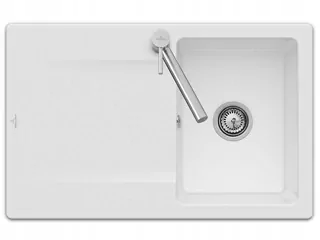 Villeroy & Boch Vstavaný drez Siluet 45 3334 01 kg Snow White s manuálnym uzáverom