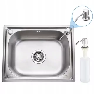Kuchynský drez - Umývadlový kuchynský drez + dávkovač + SIPHON 50X40 cm