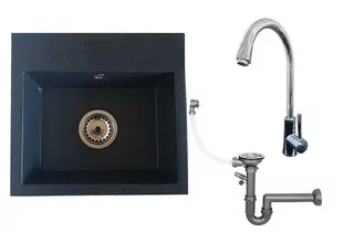 Žula drevík 1 komorárny bez odtokov + baterie telo chrom +
