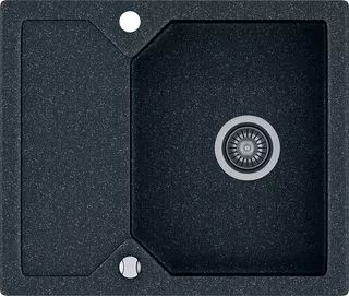 Žulová umývadlo KERNAU KGSP4559 1B1D BLACK METALLIC