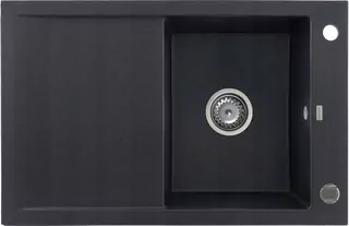 Žulová jednokomorový drez Kernau KGS M 45 1B1D BLACK METALLIC