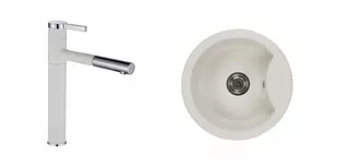 Žula drevík pola jednokomorový okruhlý + sifón manual + bateria sun