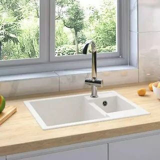 Kuchynský drez - Kuchynský drez s prepadom otvorom, 2 komory, bi
