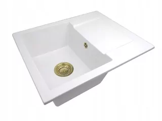 Žulový drez jednokomorový + zlatý sifón