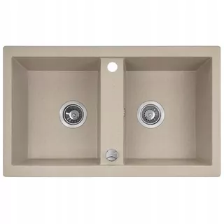 Žulový drez 2-komorový BARBADOS béžový 480 × 780mm SBBE_420T