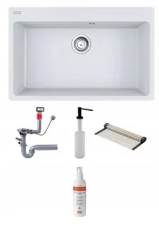 Kuchynský drez - Sink Center CNG 610-73TL Fragranit + White