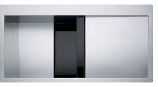 Franke Oceľový drez Crystal Line CLV 214 Nerezová oceľ/čierne sklo, ľavý oddiel 127.0306.387
