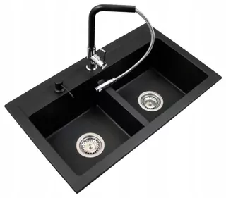 Kuchynský drez - Dvojlôžková Chamber Granite Sink + Batéria + Dodo