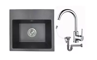 Žula drevík 1 komorárny bez odtokov + baterie ristoto chrom +