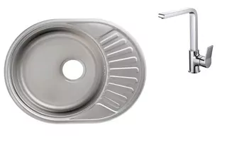 Sada oceľový drez 1 komora + batérie