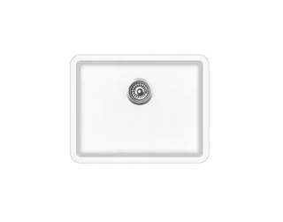 Bianco Hansloren konglomerátový drez na stenu 585 × 460 biela - BIBO-1PMB