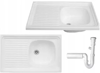 Akrylátový drez 50 × 80 + sifón