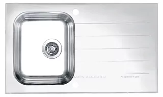 Sklenený drez biely GLASSIX 10 ALVEUS drez