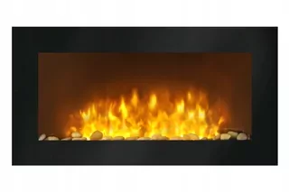 Nástenný krb s funkciou vykurovania elektrický Ferretti čierny 2000 W 91 x 48 x 12 cm