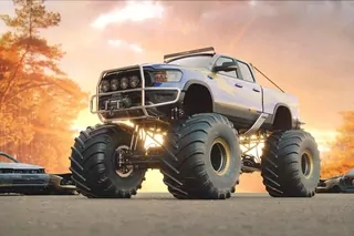 Fototapeta - Nástenné nástenné maľby modré monster truck veľa dizajnov