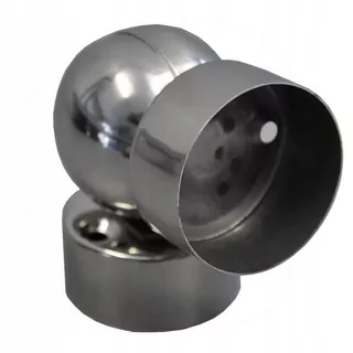 Spojka zábradlia PVC gombík okrúhly 50 mm 90° leštený