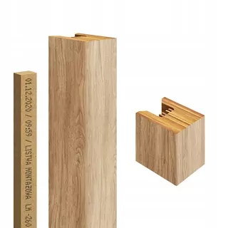 Dekoračná lamela Golddoor L-2800x40x29-DF prírodné dubové dyhy MDF doska 2,9 x 275 cm