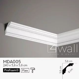 Dekoratívna štuková lišta biela MDA005