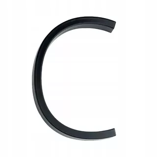 Číslo na dom - Kovové domové číslo Ploché písmeno C BLACK 12.5cm